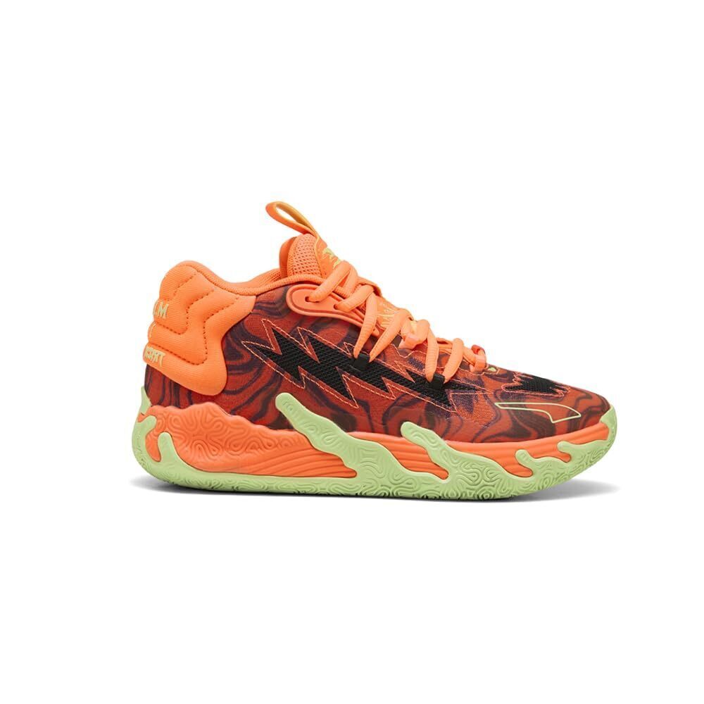 PUMA Unisex Child MB3 Low Halloween Shoes ,Fluro Orange/Green/Puma Black , 6